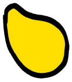 desegnaĵo de flava frukto